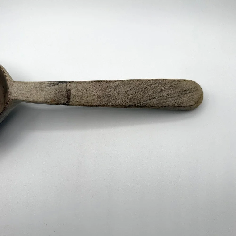 Vintage‎ Hand Carved Wooden Scoop Ladle Rustic Farmhouse Primitive Grain Server